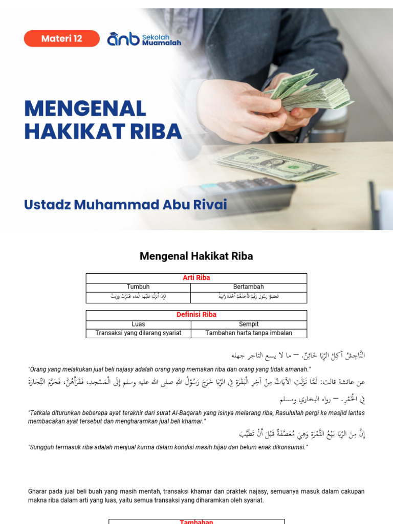 Memahami Konsep dan Jenis Riba | PDF
