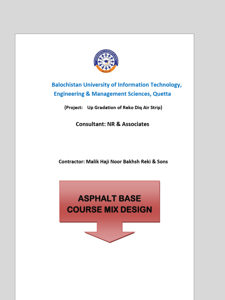 Asphalt Base Course Mix Design Guide | PDF | Building Engineering ...