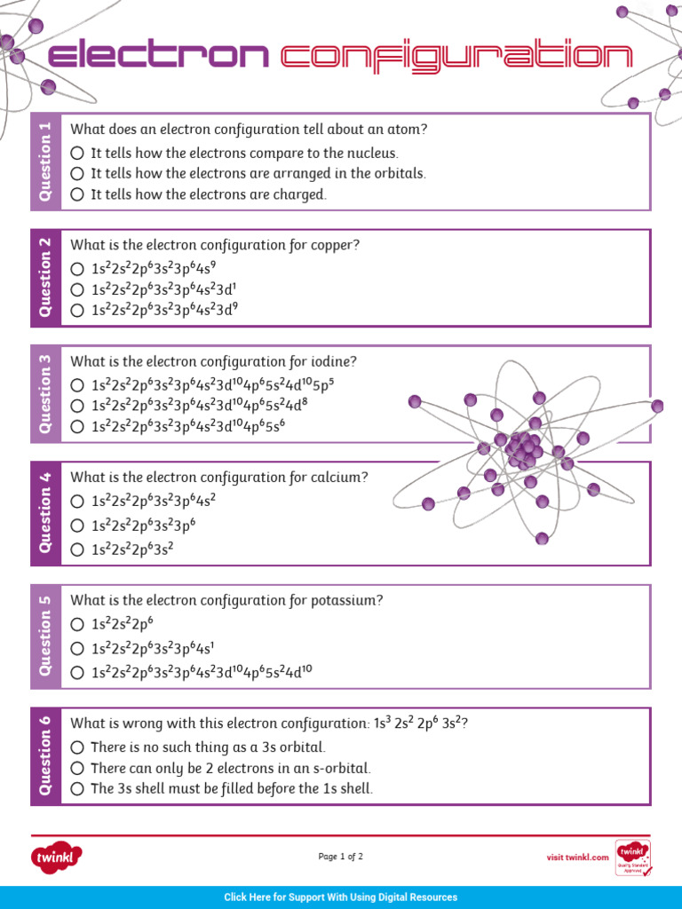 Understanding Electron Configurations | PDF | Electron Configuration ...