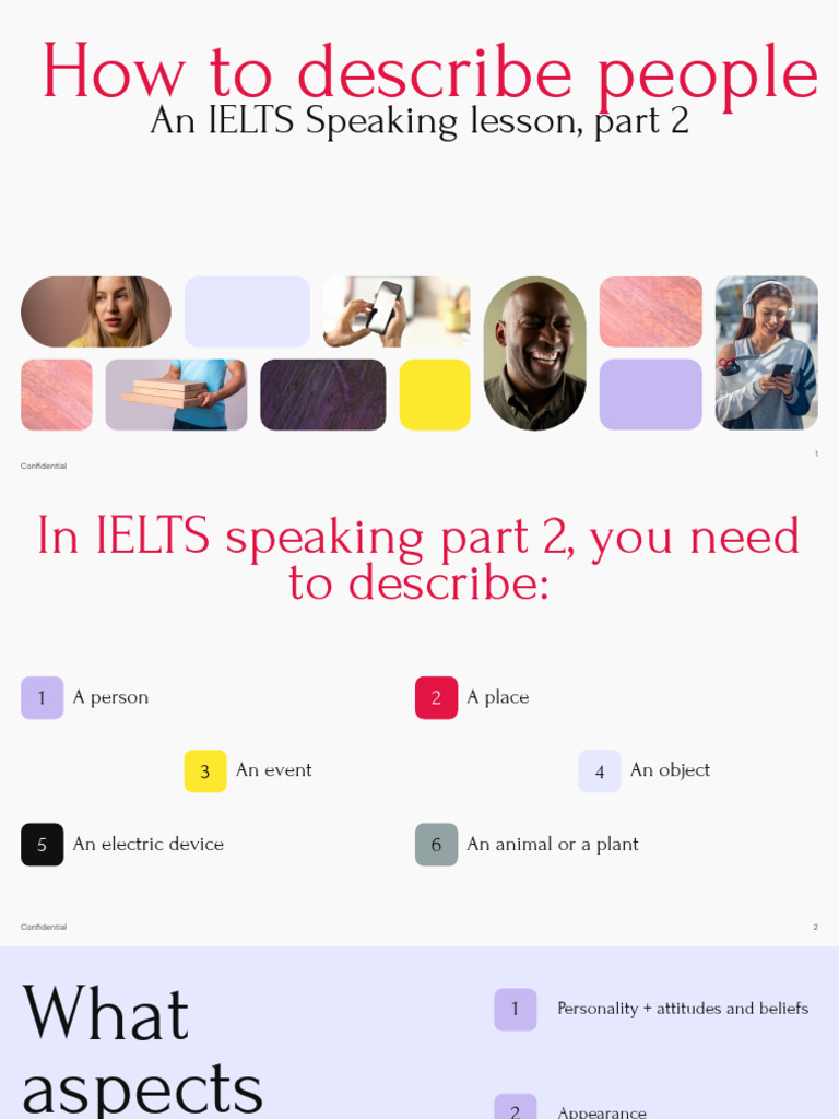 How+to+Describe+People IELTS+Part+2++ | PDF