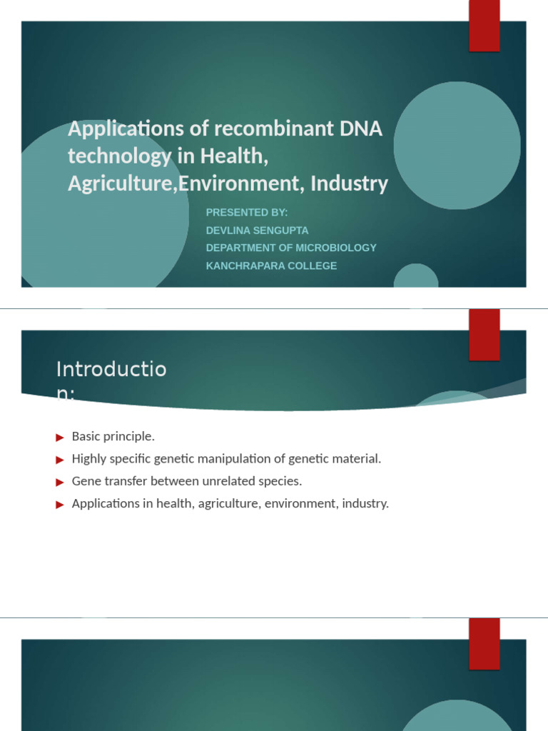 Application-Of-Rdna-Technology in Modern Day Industry | PDF ...