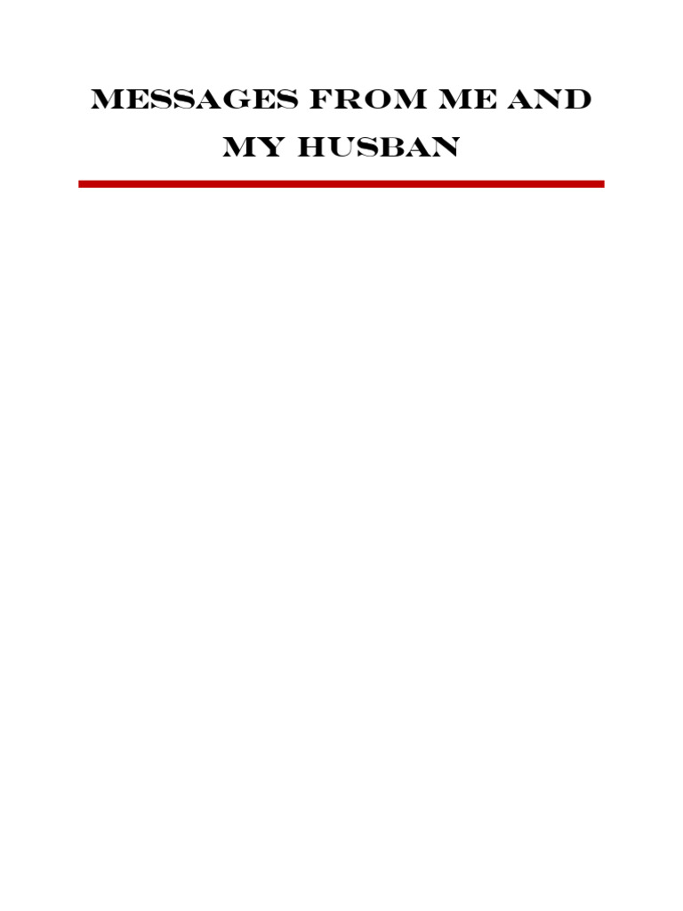 Messages From Me and My Husban | PDF