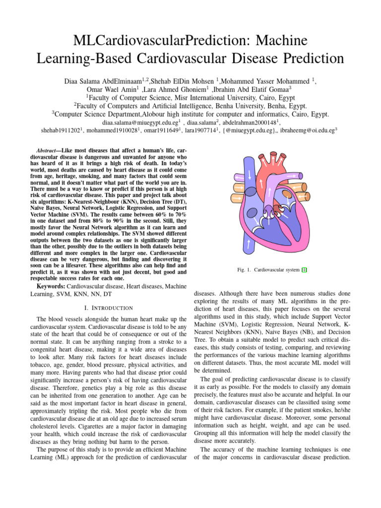 Machine Learning for Heart Disease Prediction | PDF | Support Vector ...