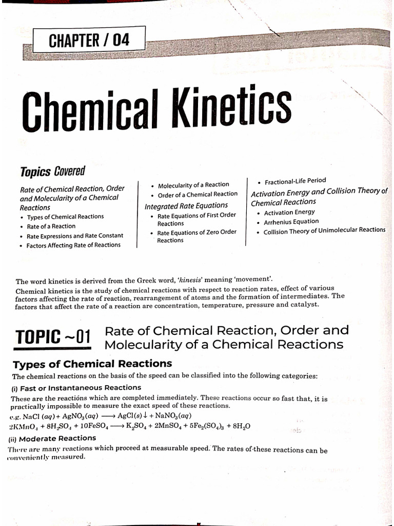Chemical Kinetics | PDF