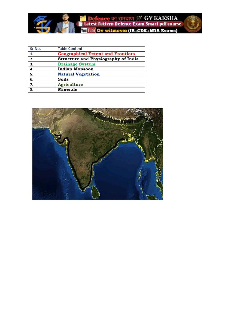 India: Geography, Structure, and Borders | PDF | Himalayas | Drainage Basin