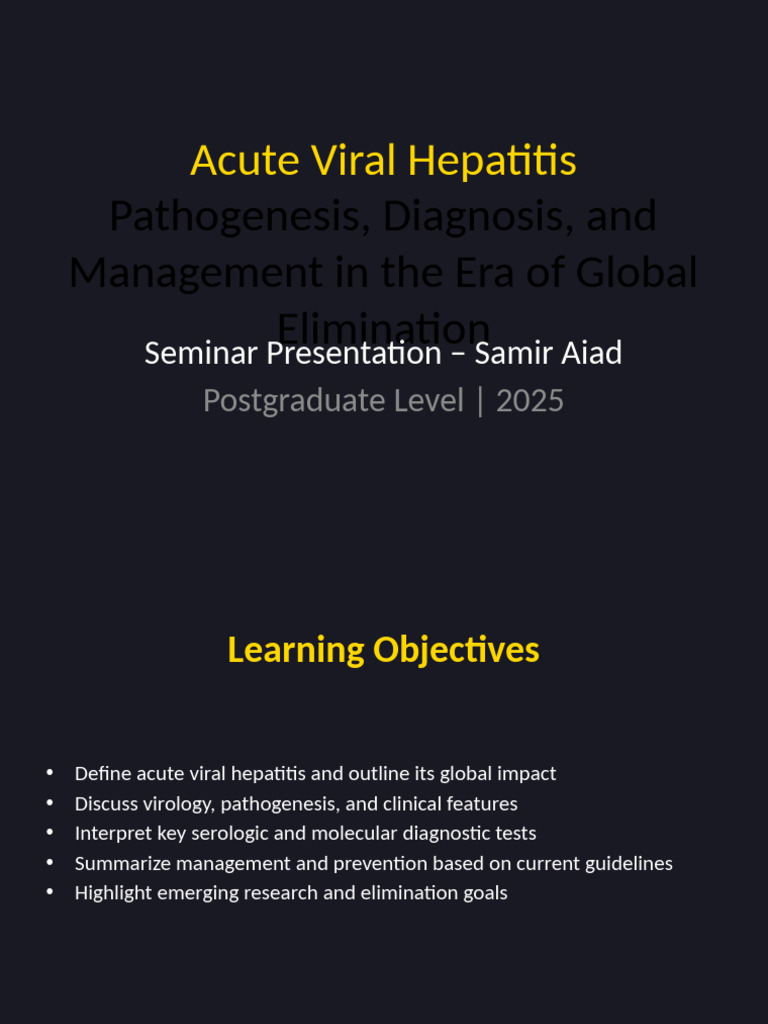 Acute Viral Hepatitis: Diagnosis & Management | PDF | Hepatitis ...