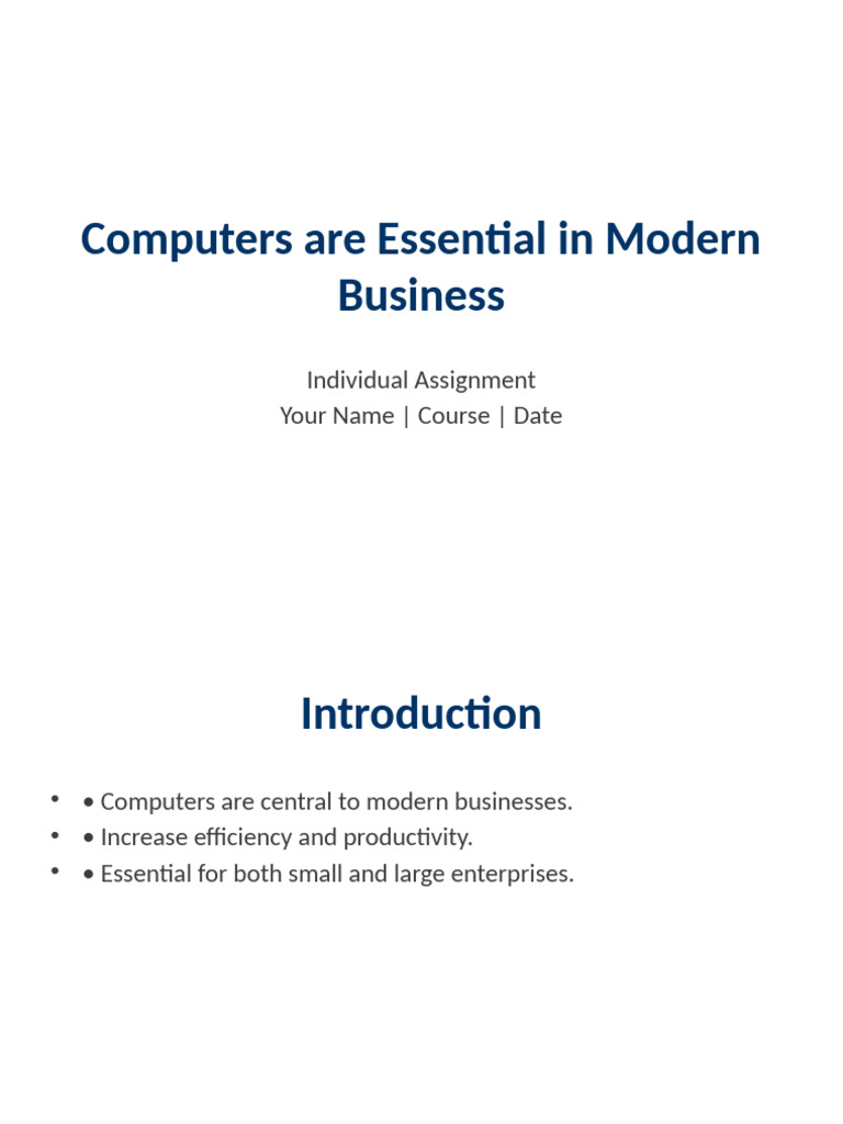 Computers in Modern Business Professional | PDF