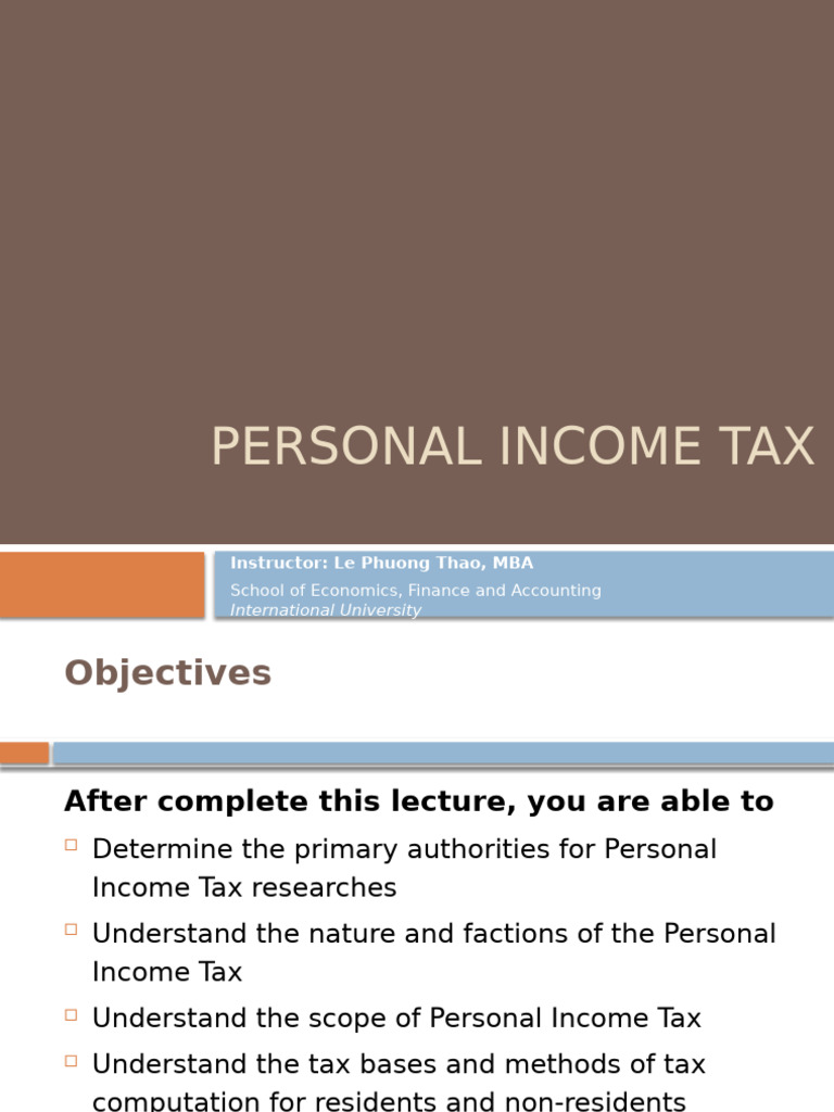 Personal Income Tax 2025 | PDF | Income Tax | Taxes