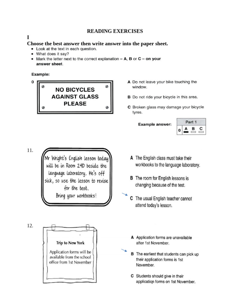 Reading Comprehension Exercises | PDF