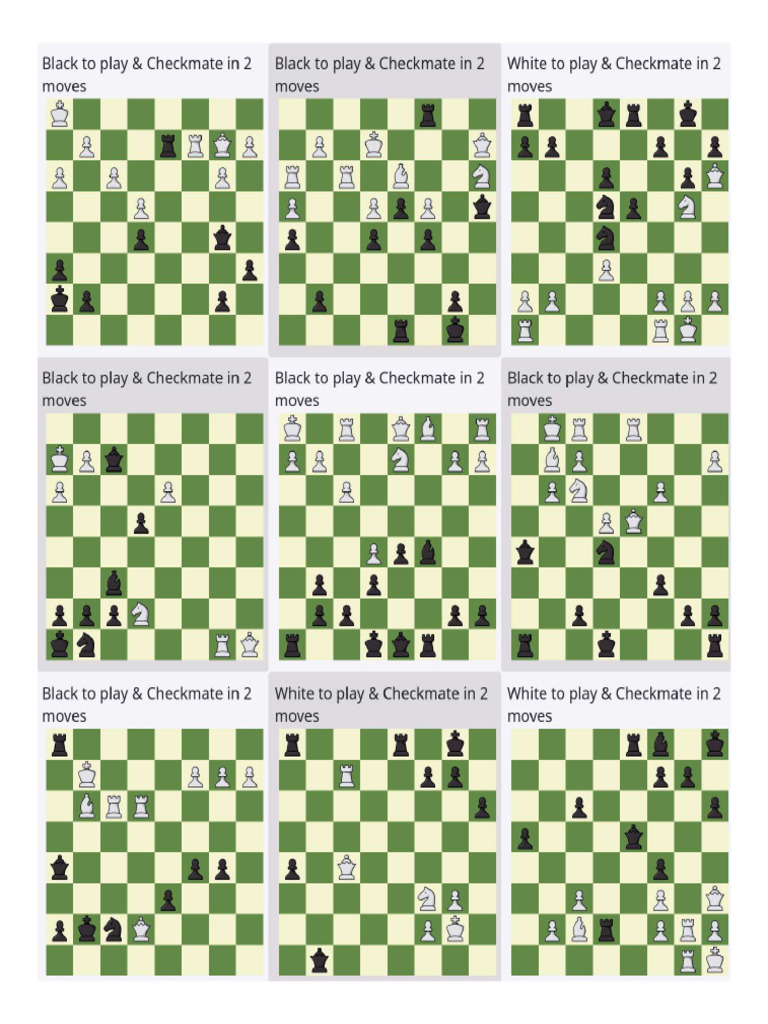 Checkmate in Two Puzzles | PDF