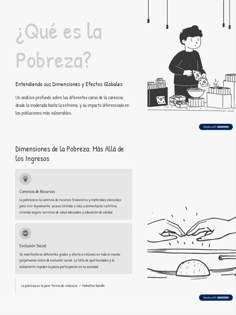 Dimensiones y Efectos de la Pobreza Global | PDF | Pobreza | Pobreza e ...