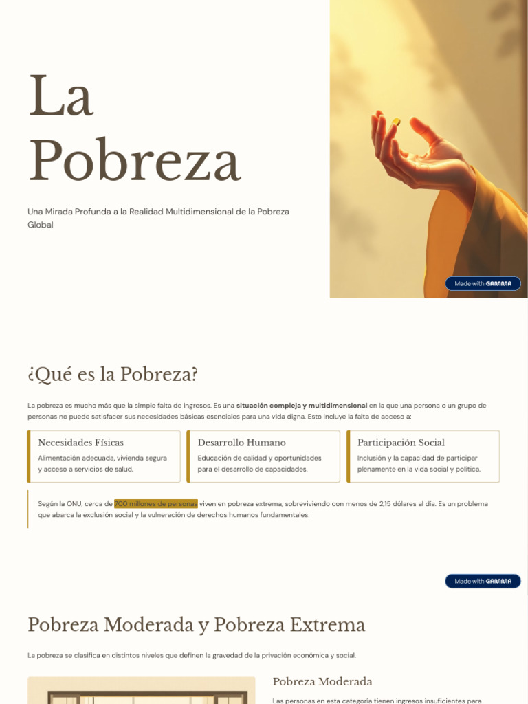 Realidad Multidimensional de la Pobreza | PDF | Pobreza | Pobreza e ...
