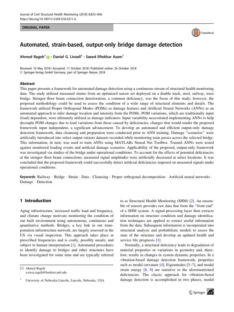 Automated Bridge Damage Detection Framework | PDF | Truss ...