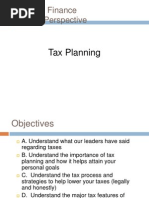 Personal Finance Another Perspective: Tax Planning