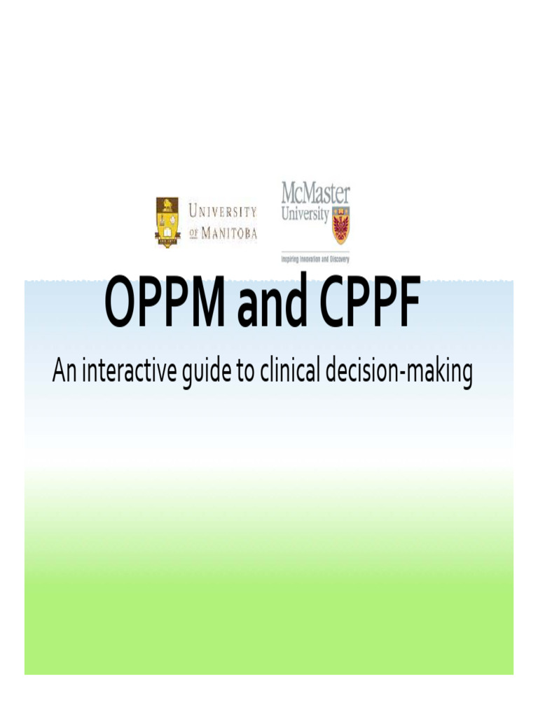 OPPM and CPPF: A Comparative Guide | PDF | Occupational Therapy ...