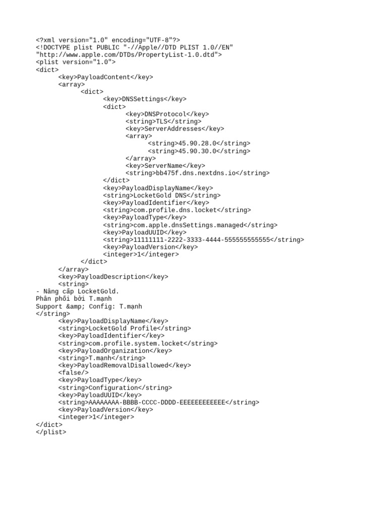 LocketJunn Mobileconfig | PDF