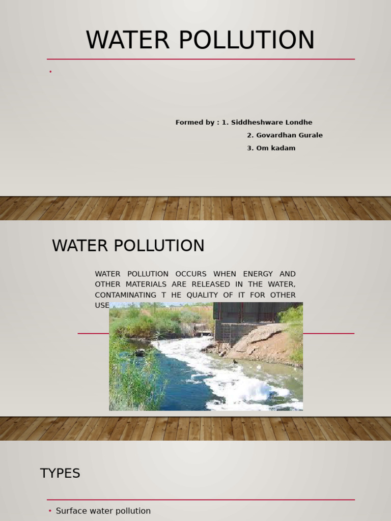 Water Pollution Pdf