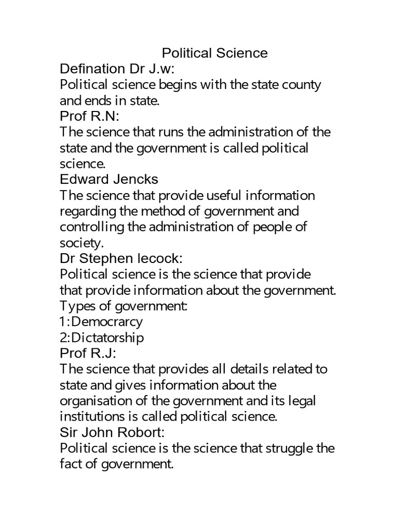 Political Science | PDF