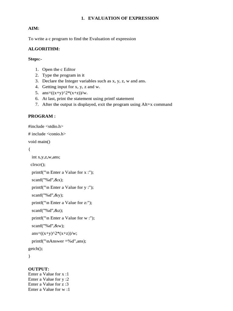 C Programs for Basic Calculations | PDF | Computer Programming ...