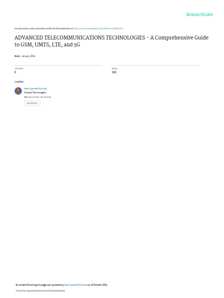 Advanced Telecommunications Technologies Body | PDF | Lte ...