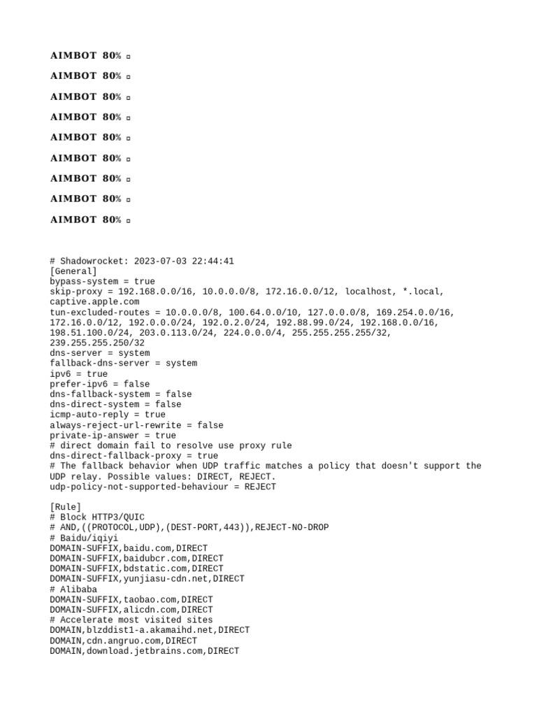 AIMBOT80 Configuration Guide | PDF