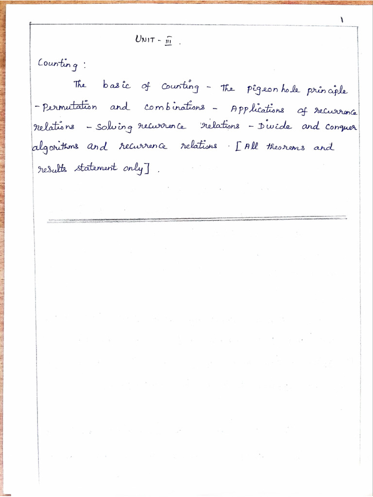 Discrete Mathematics Basic Counting Notes | PDF