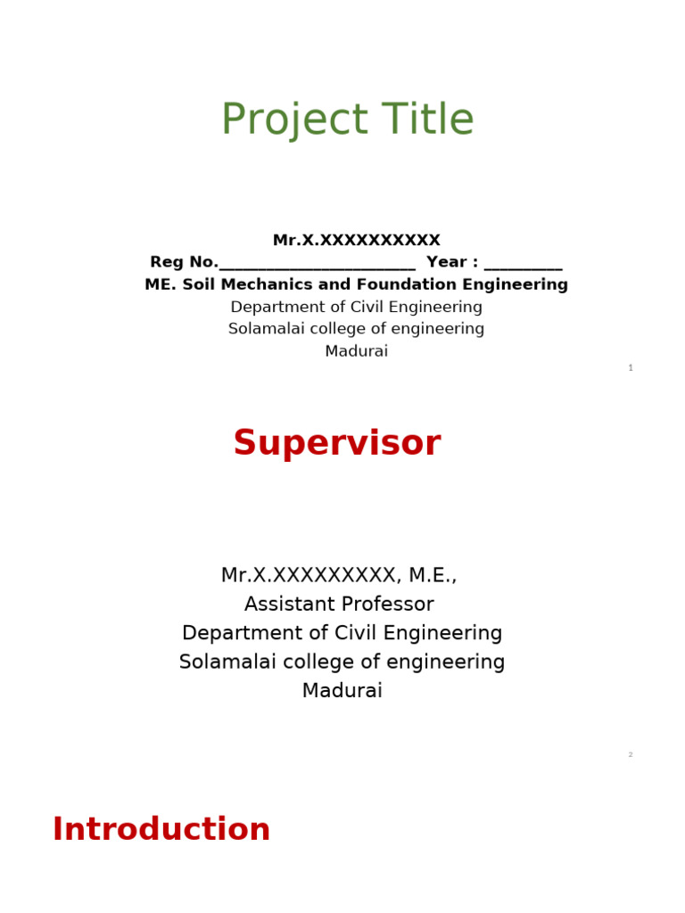 M.E Project Review Template | PDF