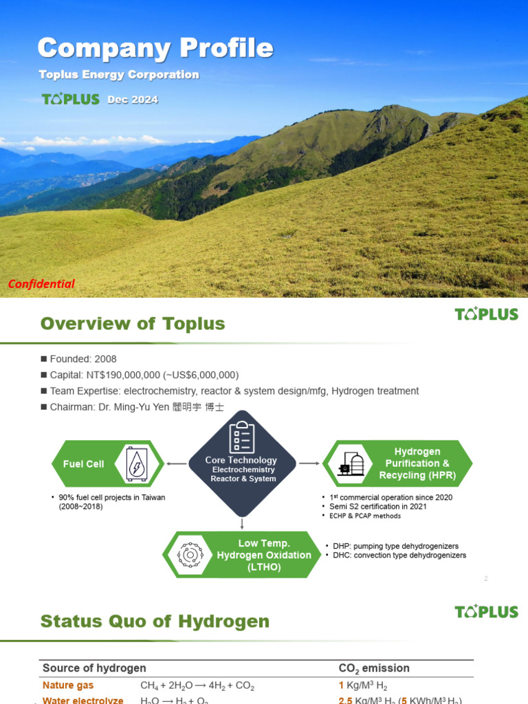 Toplus Company Profile EN 20241226 | PDF | Fuel Cell | Electricity ...
