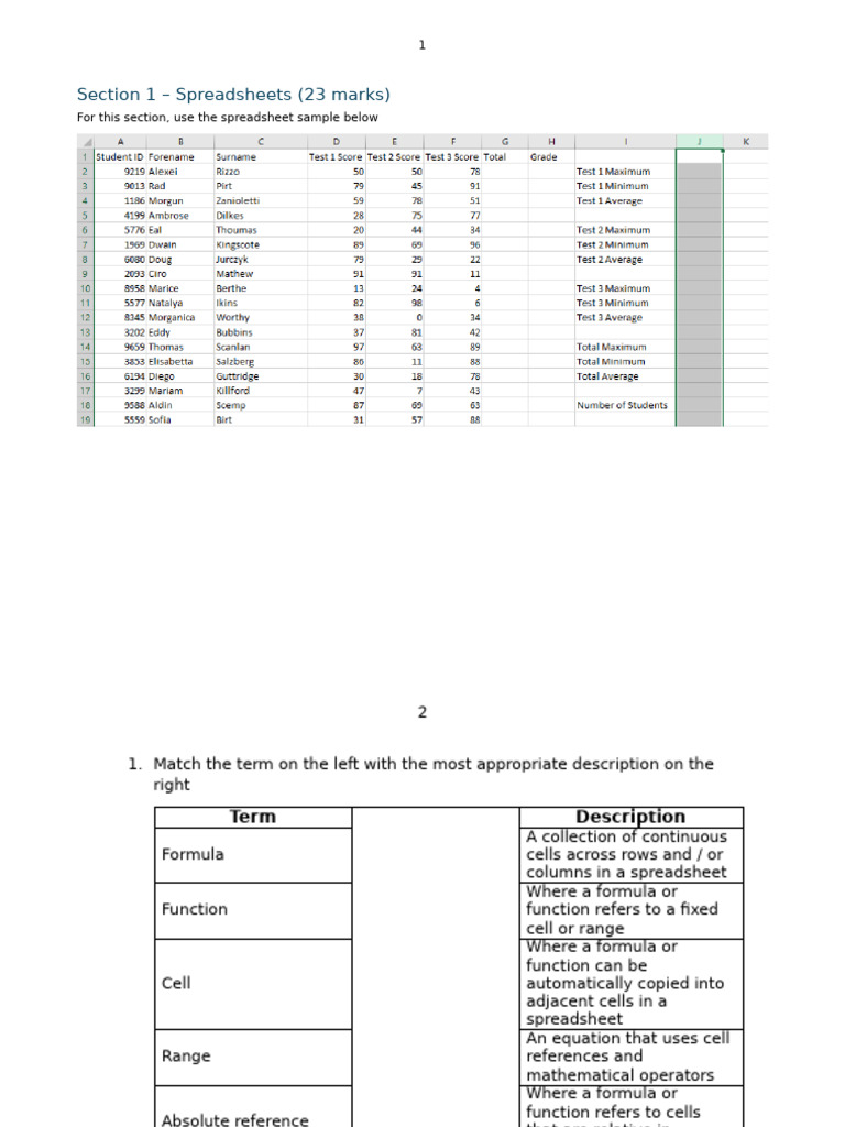 Spreadsheet Functions and Formulas Guide | PDF | Spreadsheet | Chess ...