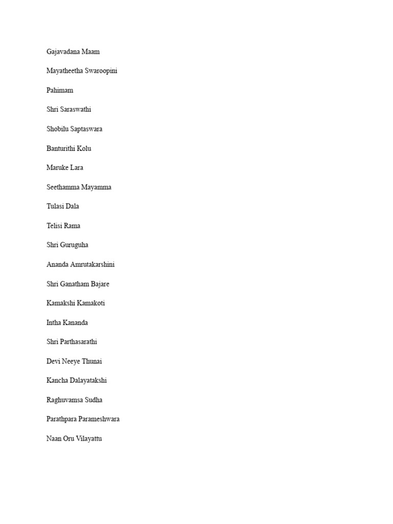 Song List | PDF