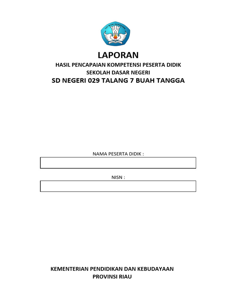 Laporan Hasil Kompetensi SD Negeri 029 | PDF