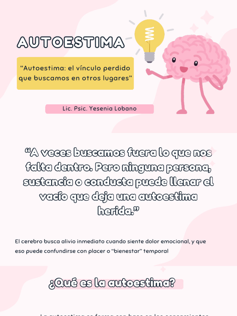 Autoestima y su impacto emocional | PDF | Las emociones | Cerebro