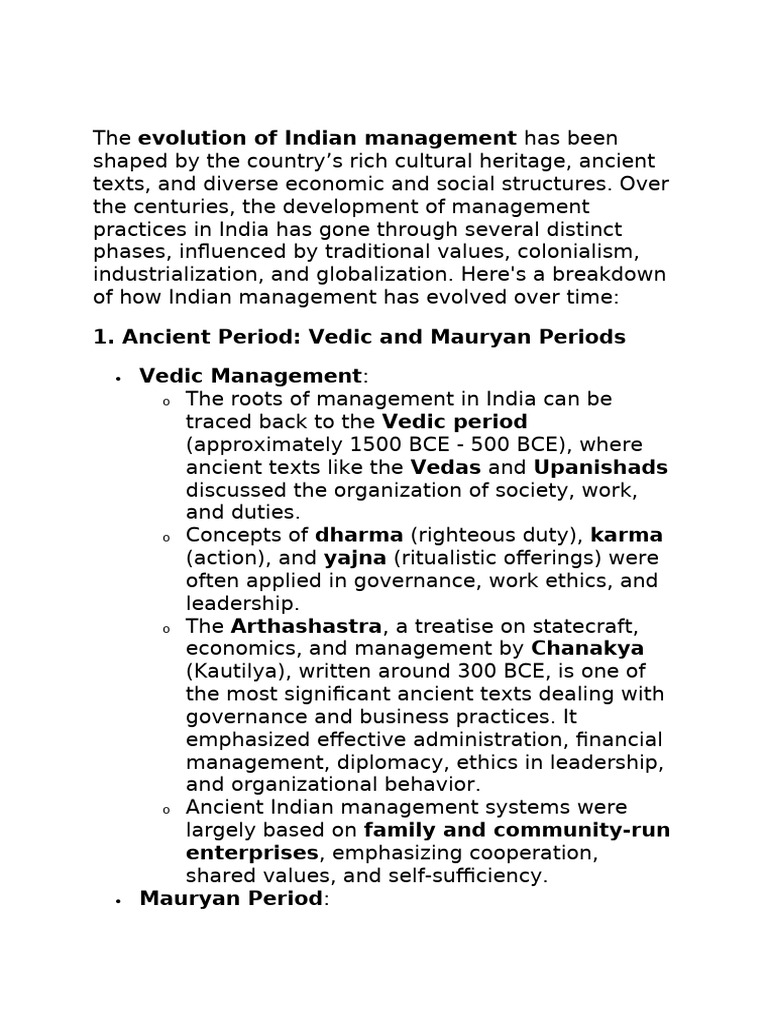 Evolution of Indian Management Practices | PDF | Rama | Value (Ethics)