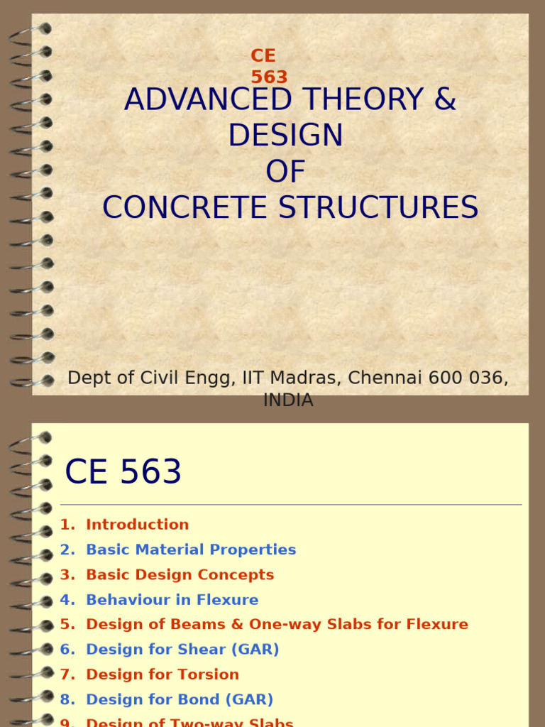 Advanced Concrete Structures Design | PDF
