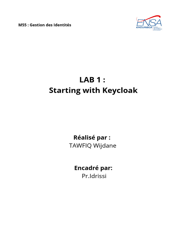 LAB 1 Starting With Keycloak | PDF