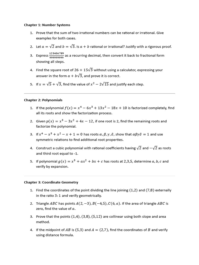 Math Concepts: Number Systems to Geometry | PDF | Triangle | Line ...