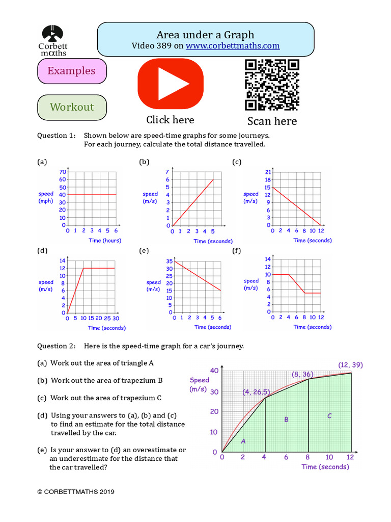 Calculating Area Under Graphs | PDF | Speed