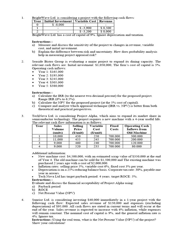 Quiz Before UTS 2025 | PDF | Net Present Value | Internal Rate Of Return