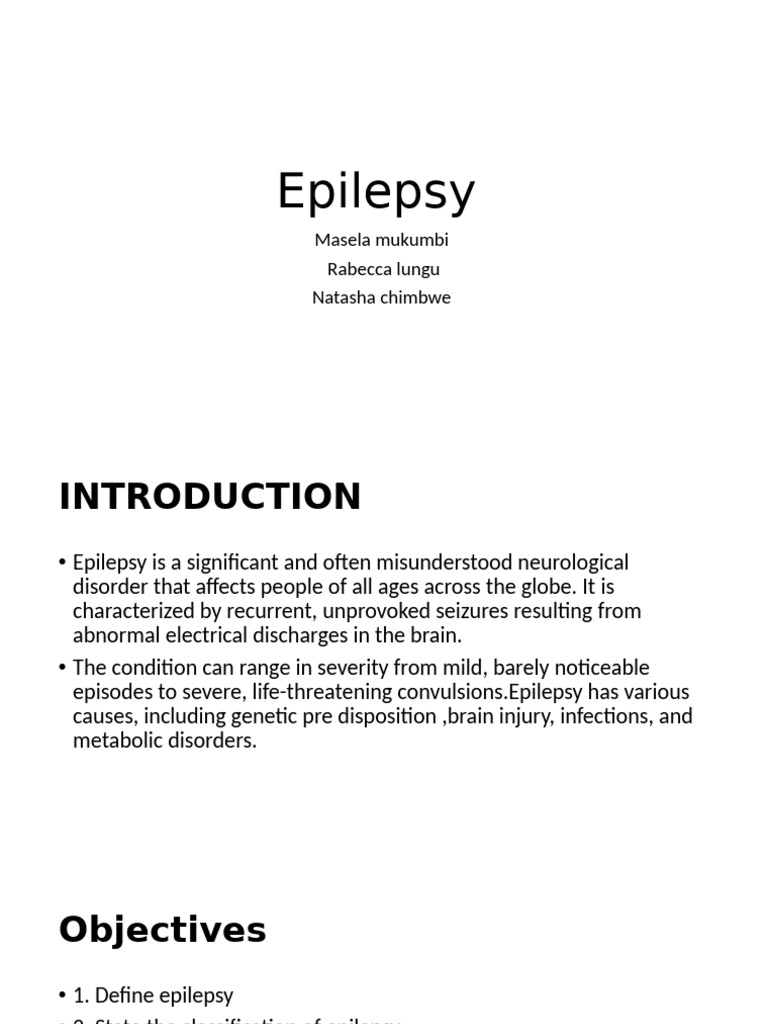 Understanding Epilepsy: Causes and Management | PDF | Epilepsy ...