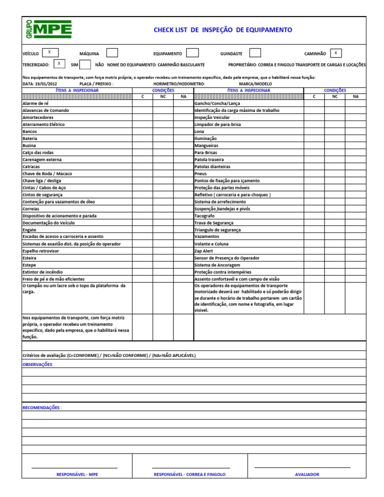 check-list-equipamentos-pdf