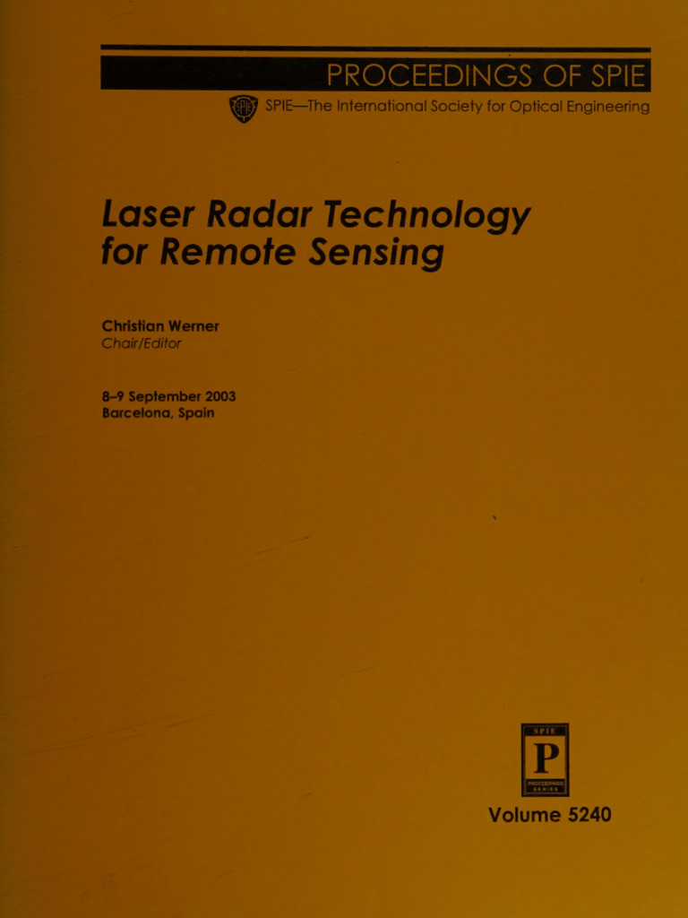 Laser Radar Technology Proceedings | PDF | Lidar | Laser