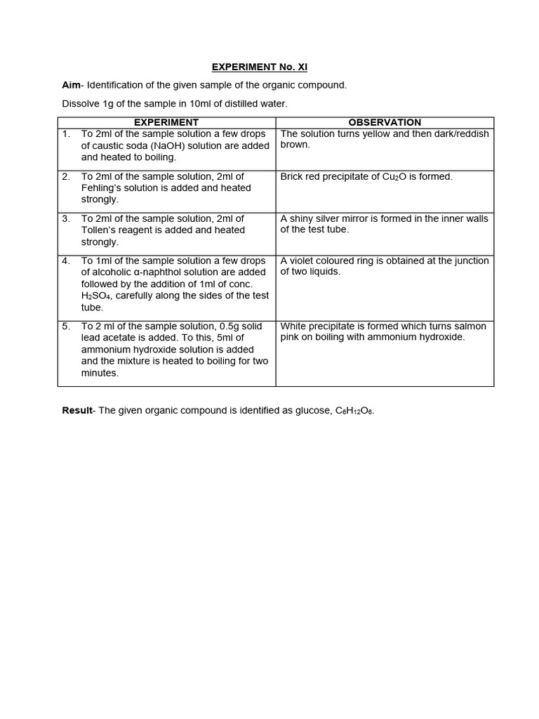 Experiment No. Xi Aim Experiment Observation | PDF