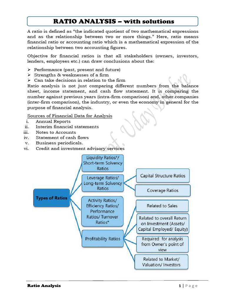 Financial Ratio Analysis Guide | PDF | Financial Ratio | Revenue
