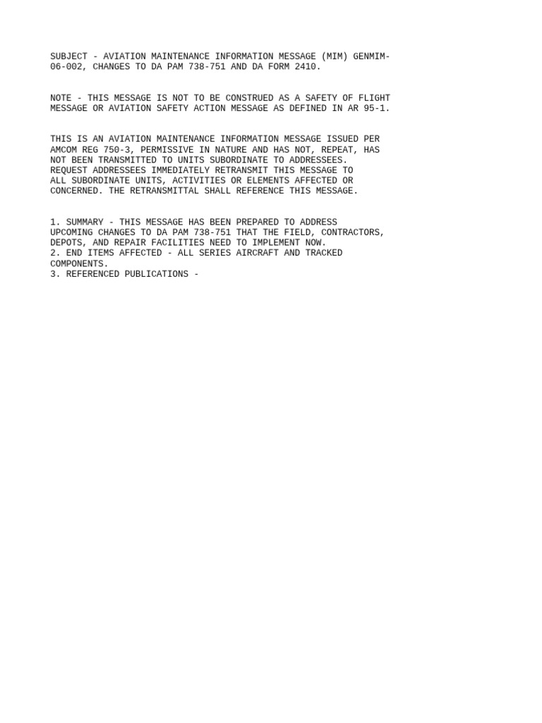 Gen-06-Mim-002 Changes To Da Pam 738-751 and Da Form 2410 | PDF | Computing