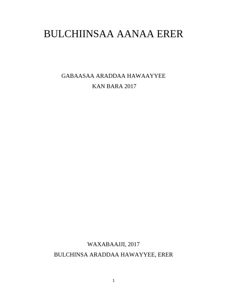 Gabasa A Hawaayyee 2017 2025 | PDF