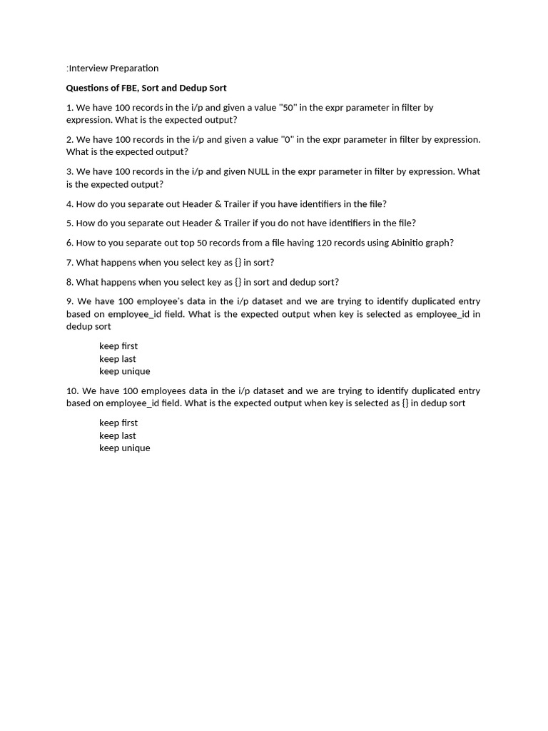 Ab Initio Interview Prep: Key Questions | PDF