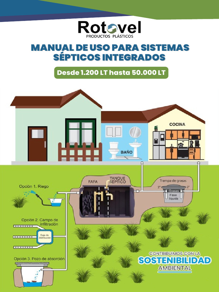 Manual de Sistemas Sépticos Integrados | PDF | Tanque séptico | Agua