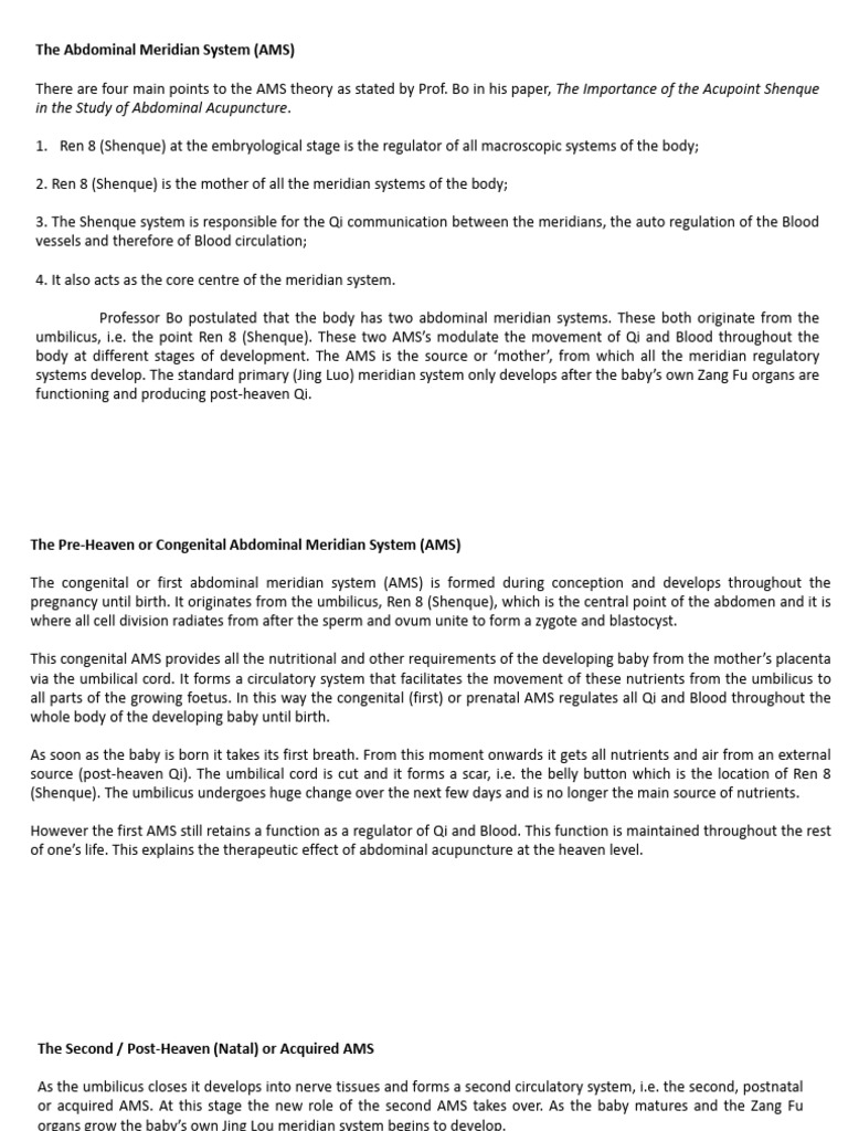 Understanding the Abdominal Meridian System | PDF | Yin And Yang ...