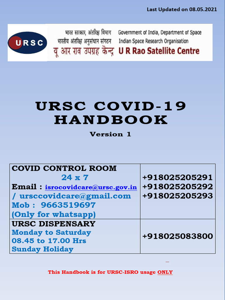 URSC COVID-19 Handbook for Care and Services | PDF | Diseases And ...