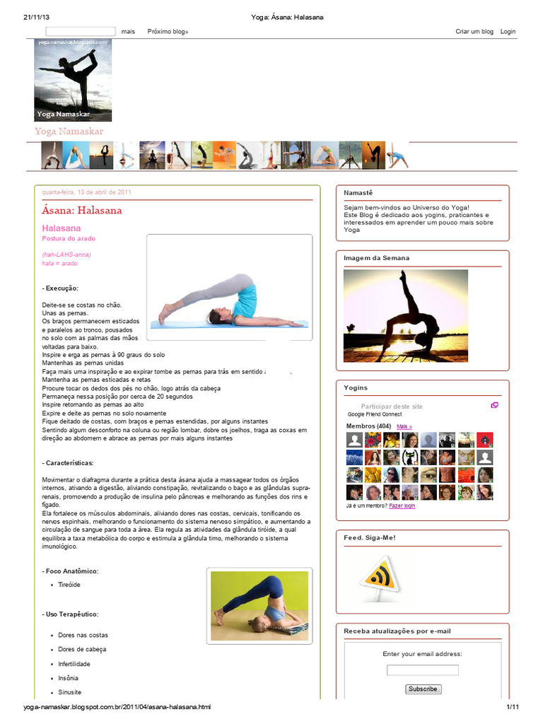 Benefícios e Execução do Halasana | PDF | Asana | Ioga